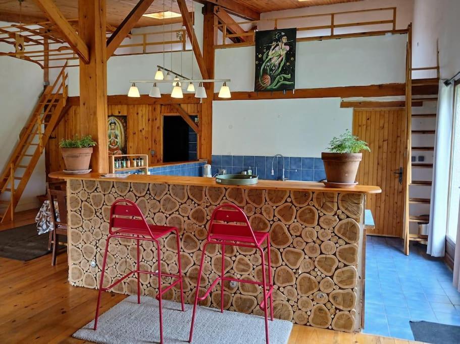 Bright Loft With Mountain And Nature View Sougraigne Exterior foto
