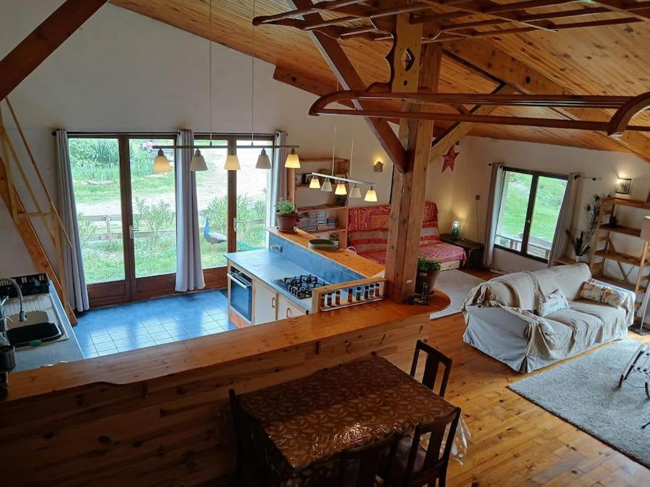 Bright Loft With Mountain And Nature View Sougraigne Exterior foto